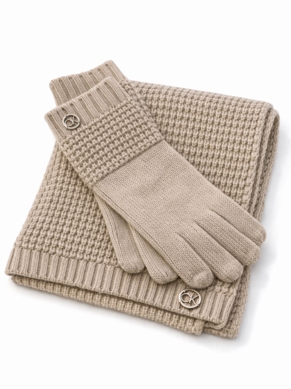 Calvin Klein Knit Glove & Scarf Set